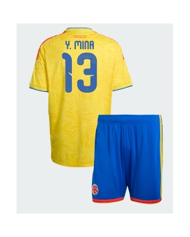 Billige Fotballdrakt Colombia Yerry Mina #13 Replika Hjemmedraktsett Barn VM 2026 Kortermet (med bukser)